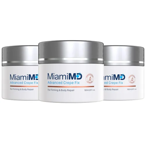 Vista 7 de Miami MD Advanced Crepe Fix – Crema antienvejecimiento reafirmante y tonificante para mujeres – Crema de borrado de crepé facial y cuello – Crema