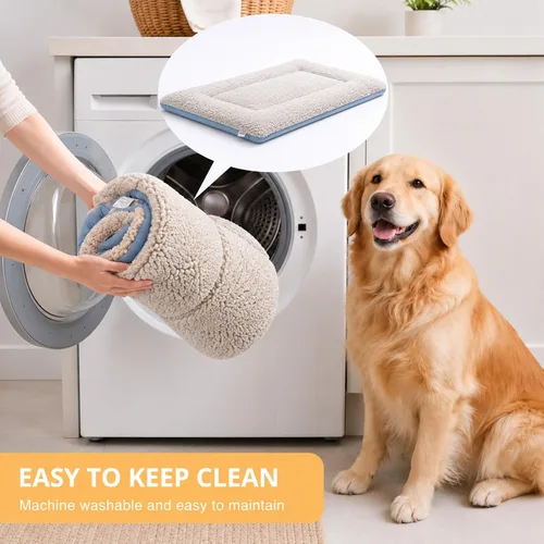 Vista 9 de Cama autocalentable para gatos y perros pequeños, tapete lavable de 2-Gris