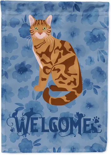 Vista 72 de Caroline's Treasures CK5005GF Bandera de bienvenida de gato abisinio para buzón, bandera decorativa para patio exterior, obras de arte de patio