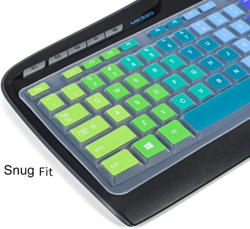 Vista 3 de Logitech K330 - Funda para teclado inalámbrico Logitech MK335 MK320, teclado de escritorio inalámbrico Logitech K330, accesorios de piel protectora