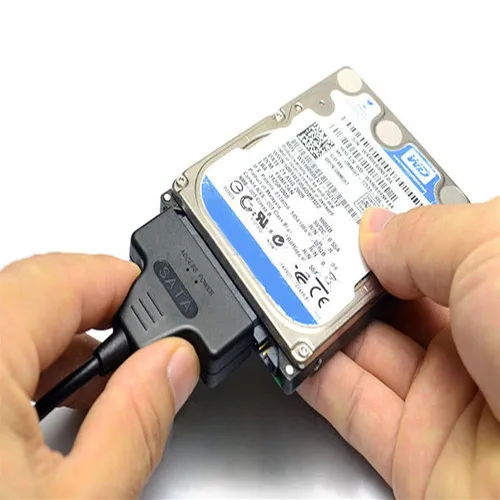 Vista 7 de KUJOBUY Adaptador de cable SATA a USB 2.0 para disco duro HDD de 2.5 "Conector de disco duro SSD de 22 pines 7+15 Cable SATA 1 2 3 Convertidor