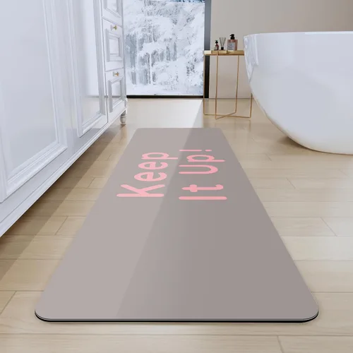 Vista 28 de Tapetes de baño antideslizantes de secado rápido, tapetes de baño de goma súper absorbentes para debajo de la puerta, tapetes de baño para baño, Azul