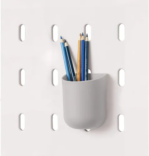 Vista 19 de iDesign Cade - Contenedor organizador modular de plástico sin BPA para colgar, 5.04 x 3.04 x 4 pulgadas, color gris