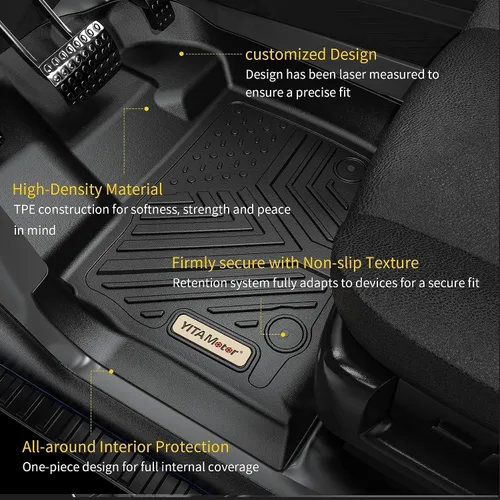 Vista 6 de YITAMOTOR Juego de alfombrillas para Chevrolet Equinox 2018-2024, juego de forro de carga de ajuste personalizado para delantero y segundo asiento