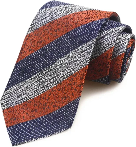 Vista 143 de Secdtie Corbata clásica de seda tejida jacquard a rayas para hombre
