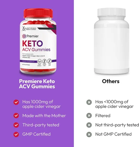 Vista 4 de Justified Laboratories Gomitas Premier Keto ACV (1000 mg)