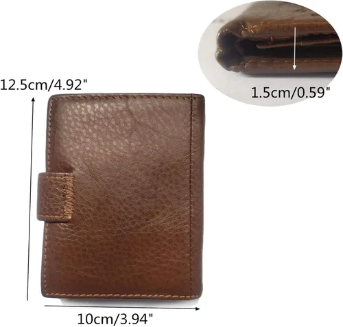 Vista 116 de Hombres Cool Eagle Wolf Caballo Totem Cuero Vaca Vertical Cartera Cremallera Multi-tarjeta Titular, Tótem de caballo, Minimalista