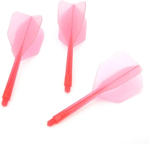Vista 8 de 3 piezas de eje y vuelos, ABS integrado dardos transparentes Eje y vuelo Combo Vuelos estándar Anti Break (rojo) Ocio Deportes