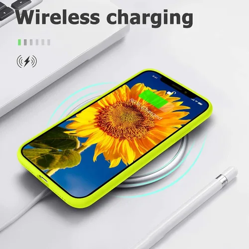 Vista 8 de JELE Funda a prueba de golpes diseñada para iPhone 11, funda de teléfono de silicona líquida con [forro de microfibra suave antiarañazos]
