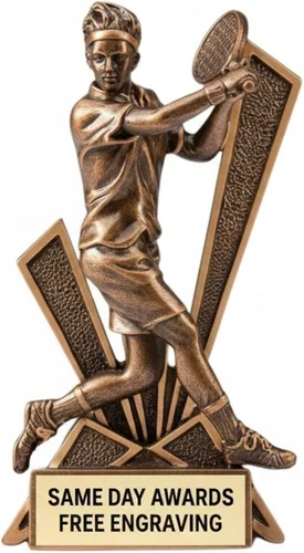 Vista 2 de Checkmate Sports Trophy Award – Custom Engraved Resin Trophy with Bold Design – Recognition Award for Competitions Teams Schools Leagues and Events