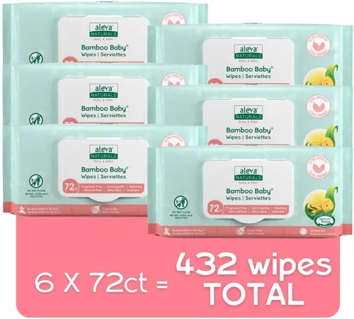 Vista 2 de Aleva Naturals - Toallitas de bambú para bebé, 37949, Sensitive, 1
