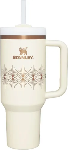 Vista 165 de STANLEY Quencher H2.0 Vaso Térmico con asa y pajilla, 64 onzas, tapa Flowstate de 3 posiciones, gran capacidad para viajes y deportes, vaso de acero