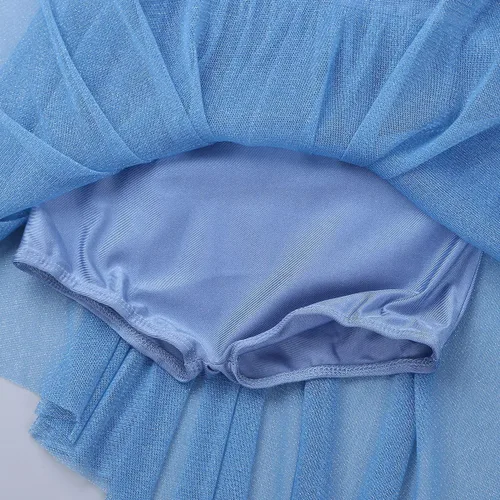 Vista 4 de CHICTRY Niñas Niños Novio Lentejuelas Gasa Danza Lírica Vestido Sash Pajarita Disfraces de Salón