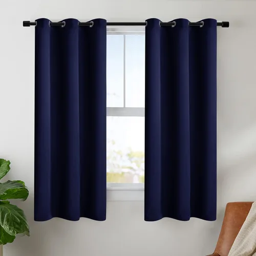 Vista 12 de BONZER Cortinas opacas con superposición transparente, mezcla y combina paneles de ventana de doble capa con aislamiento térmico para sala de estar