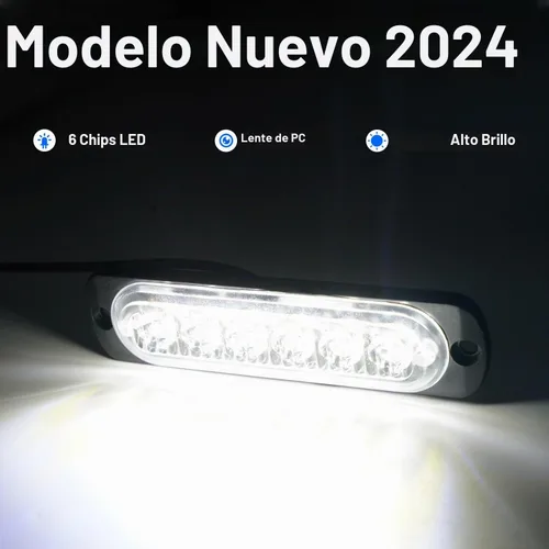 Vista 2 de 12V 24V Luz LED Blanca delgada de 6LEDs impermeable para UTV, camión, RV, cúpula, escalón, debajo del salpicadero, cama del camión, maletero