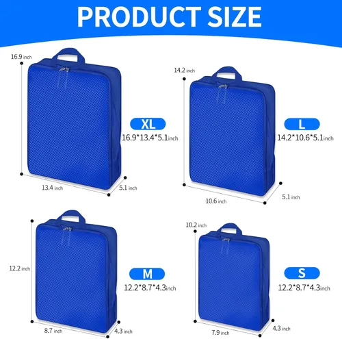 Vista 2 de Cubos de embalaje para maletas, cubos de embalaje de compresión para equipaje de mano, bolsas organizadoras de equipaje, juego de bolsas