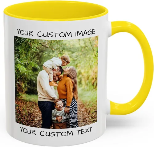 Vista 14 de Tazas de Navidad personalizadas: taza de café festiva con foto personalizada y nombre, taza de café y cacao caliente de cerámica de 11 a 15 onzas
