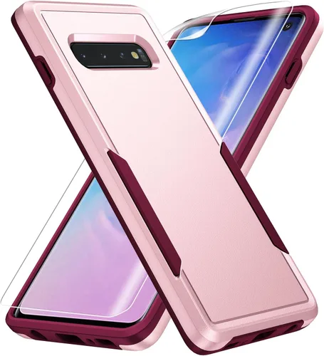 Vista 10 de Funda para Samsung Galaxy S10, con Protector de Pantalla HD [Probado contra Caídas de Grado Militar] Funda Protectora de Servicio Pesado Resistente