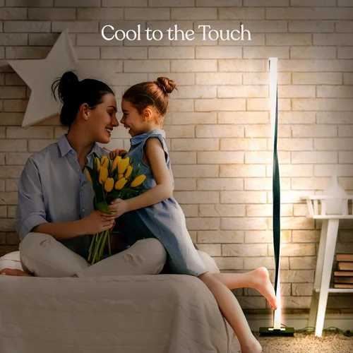 Vista 6 de Brightech Helix - Lámpara de pie LED moderna que cambia de color, lámpara de pie de 48 pulgadas de alto con gradiente de color RGB y poste