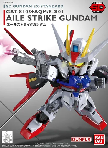 Vista 4 de Bandai Hobby SD EX-Standard Aile Strike Gundam Figura de acción
