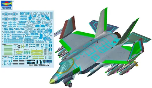 Vista 3 de Trumpeter 1:32 - F-35C Lightning