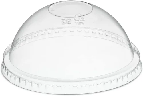 Vista 6 de Vasos de postre de plástico transparente de 8 onzas con tapas de cúpula sin agujero, 50 juegos de cuencos desechables para helados, parfait