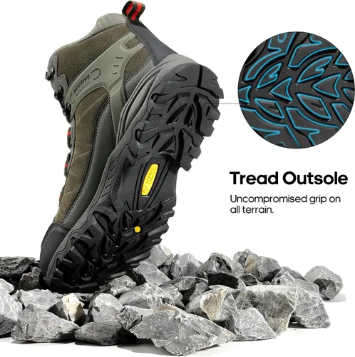 Vista 51 de NORTIV 8 - Botas de senderismo impermeables para hombre, zapatos de montañismo ligeros para exteriores