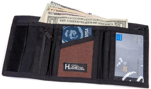 Vista 2 de hempmania Trifold unisex con ocho compartimentos, Natural