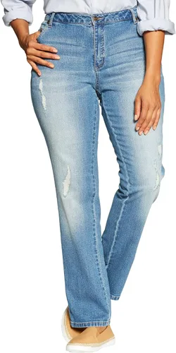 Vista 19 de Woman Within Jeans elásticos de pierna recta de 5 bolsillos Banana