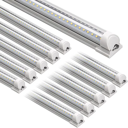 Vista 16 de Barrina T8 Luz LED para Taller 4 Pies, 40W 5500LM 5000K, Cubierta Transparente, Luces de Techo para Garaje, Lámpara LED en Forma de V, Luces