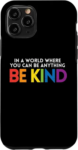 Vista 10 de Funda de regalo para iPhone 14 World Be Kind Rainbow LGBT Pride Lesbiana Gay Bi Trans