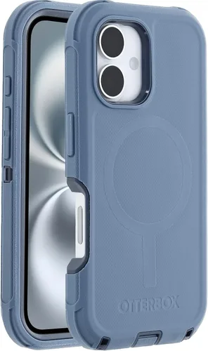 Vista 40 de OtterBox - Funda para iPhone 16, serie Defender, color azul (Baby Blue Jeans)