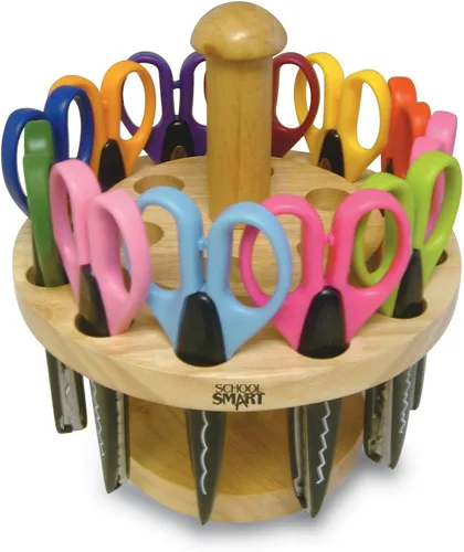 Vista 8 de School Smart Juego de tijeras para bordear papel con soporte, diseños surtidos, paquete de 24
