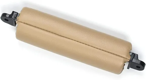 Vista 3 de Reemplazo de la manija de la puerta de cuero delantera izquierda interior del coche para Volkswagen VW Touareg 2003-2010 (beige)