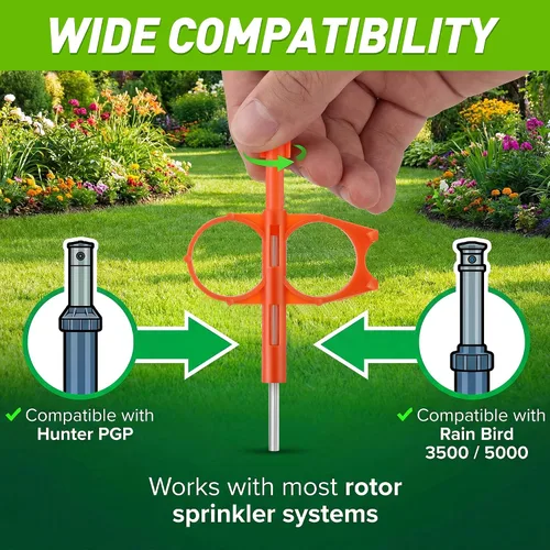 Vista 5 de 5 llaves de aspersor compatibles con cabezales de rociador Hunter Rotor Naranja