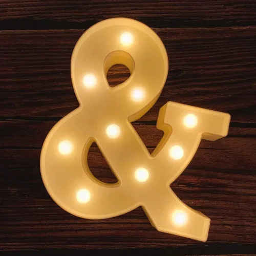 Vista 28 de MUMUXI Letras iluminadas de marquesina que funcionan con pilas, luces LED del alfabeto, para fiestas, bodas, cumpleaños, Navidad, decoración