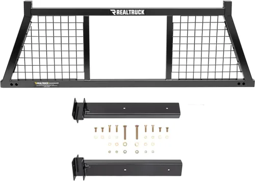 Vista 16 de RealTruck Backrack Marco de Estante Semi-Persianas + Kit de Hardware para uso con Caja de Herramientas de 21", Combo Sin Perforación, Negro
