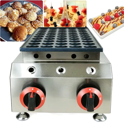 Vista 5 de Mini máquina para hacer panqueques, mini plancha de acero inoxidable, antiadherente, mini panqueques holandés, waflera comercial, waflera