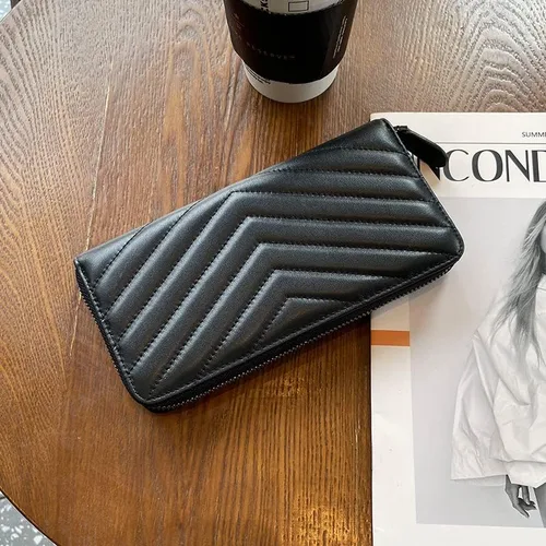 Vista 5 de DORISJACKY Cartera de cuero para mujer con bloqueo RFID gran capacidad cremallera alrededor de las bolsas de viaje Cartera RFID