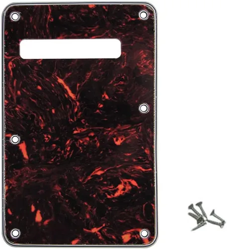 Vista 14 de ROLIZO Pickguard Tremolo - Placa trasera estándar para guitarra Stratocaster, fabricada en Estados Unidos, perla envejecida multicolor/fantasía