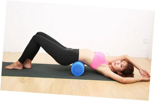 Vista 6 de Epe Yoga Roller Columna Sólida Fitness Masaje Stick Azul Herramienta de Equilibrio Alto Elástico para Pilates Alivio Muscular y Cuerpo