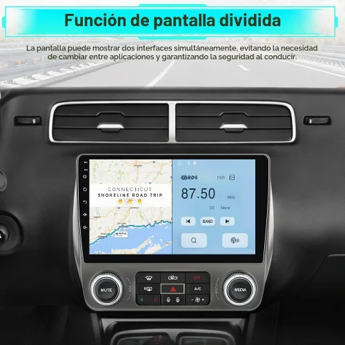 Vista 8 de Radio de coche para Chevrolet Camaro 2010-2015 Android 15 con pantalla táctil de 9 pulgadas 2GB+64GB Carplay, Android Auto, navegación en línea