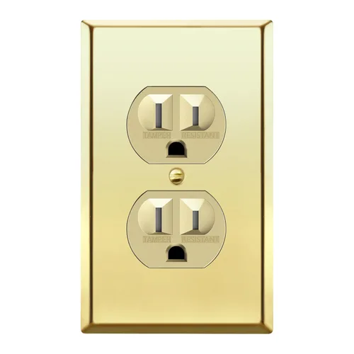 Vista 43 de ENERLITES Receptáculo dúplex, tomas de pared eléctricas resistentes a manipulaciones, grado comercial, 15A 125V, autoconectado, 2 polos, 3 cables