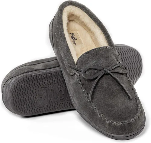 Vista 4 de MySlipper para hombre de MyPillow, Mocasín carbón, 12