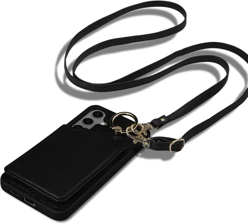 Vista 39 de Funda para iPhone 12 Pro/12, 6.1'', Funda Cartera Cruzada Desmontable con Ranuras para Tarjetas con Bloqueo RFID, Anillo de Soporte 360, Funda Negro
