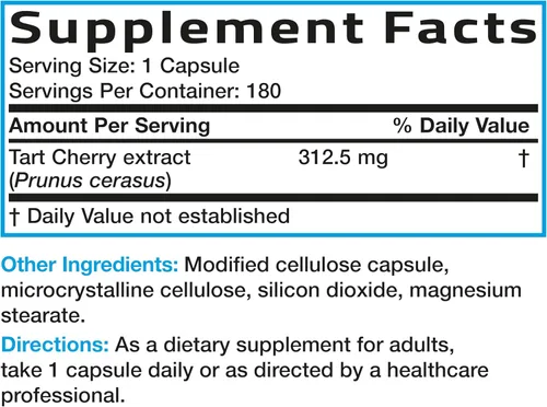 Vista 6 de Bronson Cápsulas vegetarianas de extracto de cereza ácida con antioxidantes y flavonoides sin OMG, 180
