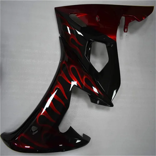 Vista 5 de Carenado para Yamaha YZF R6 2003-2005 y YZF R6S 2006-2009 (06 llamas rojas)