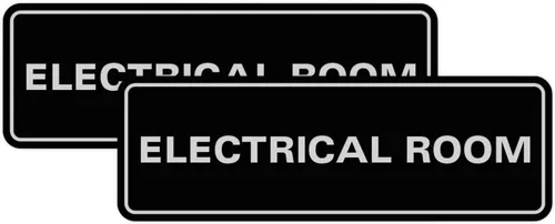Vista 11 de All Quality Letrero eléctrico estándar para habitación, color negro, pequeño (1 unidad)