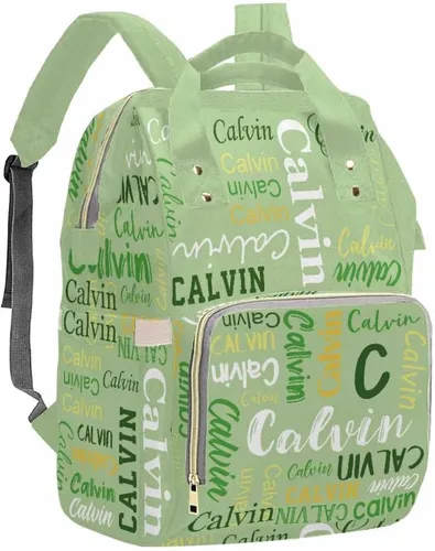 Vista 13 de Artsadd Bolsos para pañales personalizados con nombre, mochila monograma, regalos para baby shower, pattern 01, Tamaño único, Mochilas Daypack