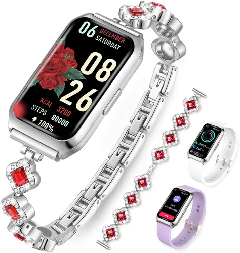 Vista 4 de Smart Watches for Women,Fitness Tracker Watches with Sleep Monitor/Heart Rate/Blood Oxygen,IP68 Waterproof FitnessTracker with Long